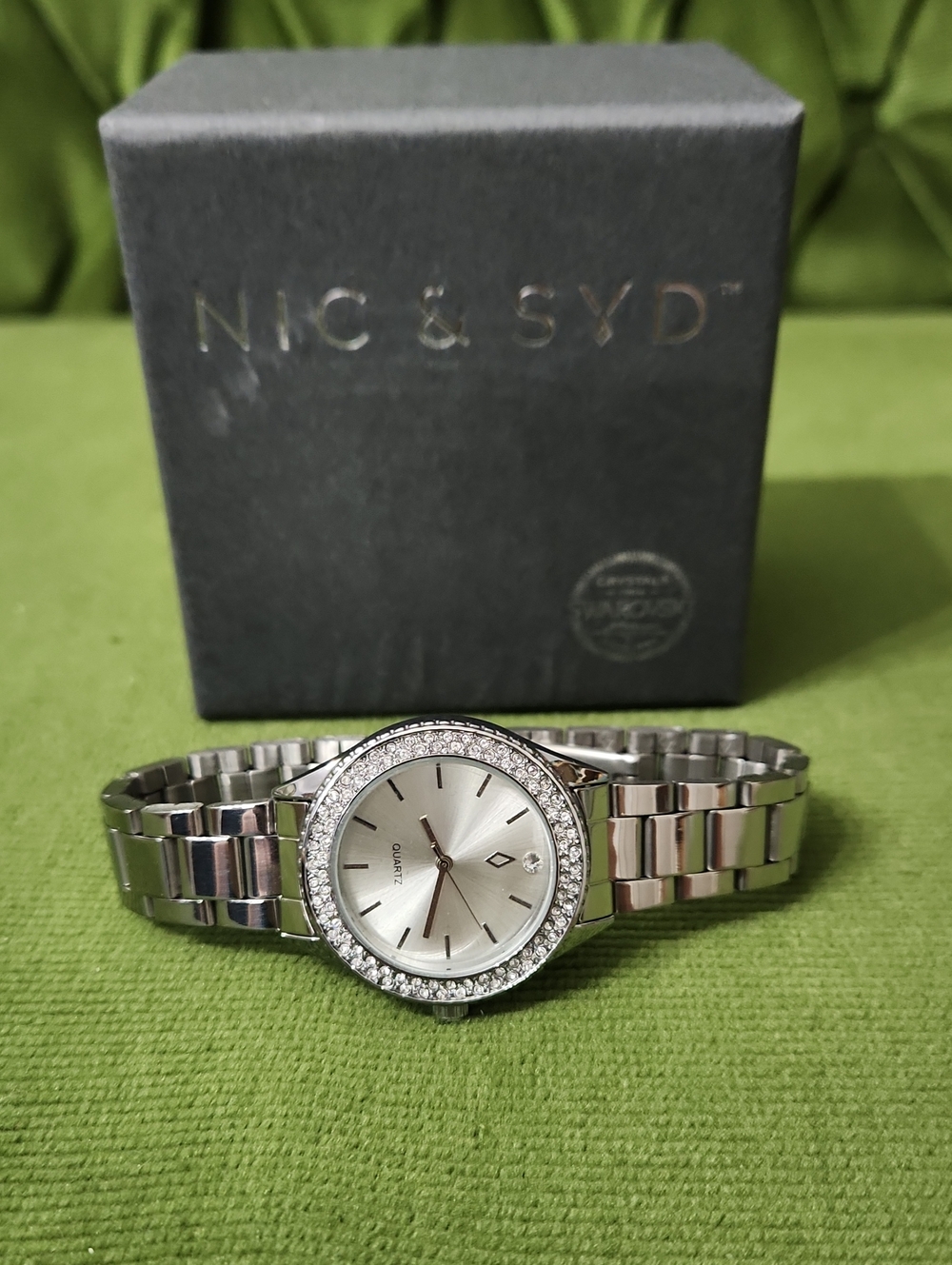 Nic & Syd Swarovski Silver Crystal-Accent Women's Watch